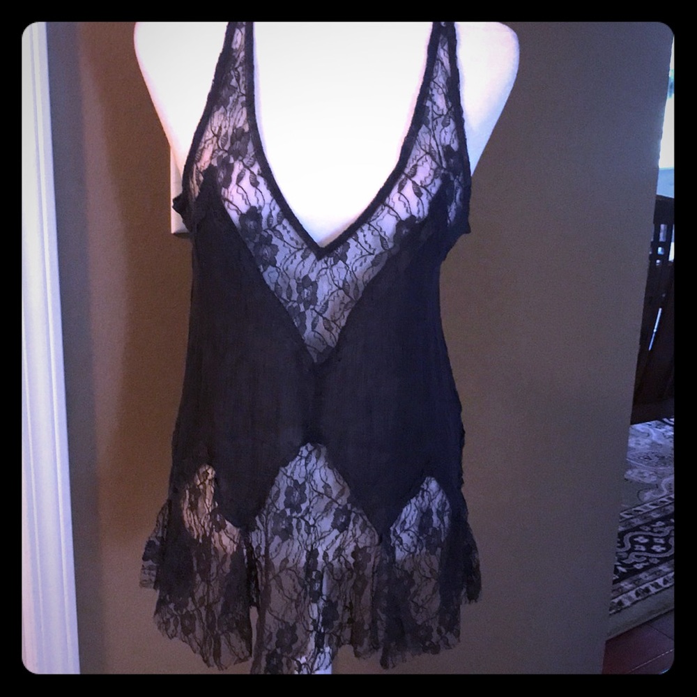 FREE PEOPLE lacy purple cami !! Brand new w/ tags